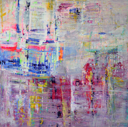 Purple Urbanism by Vania Bouwmeester Pentcheva, Painting for Sale on Select
