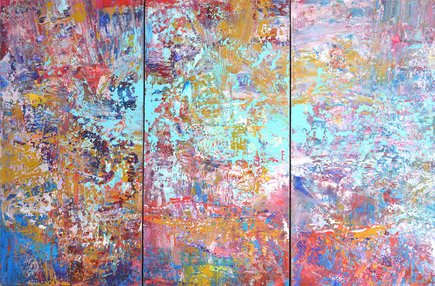Spring Fragrances Triptych Vania Bouwmeester Pentcheva Original painting for sale