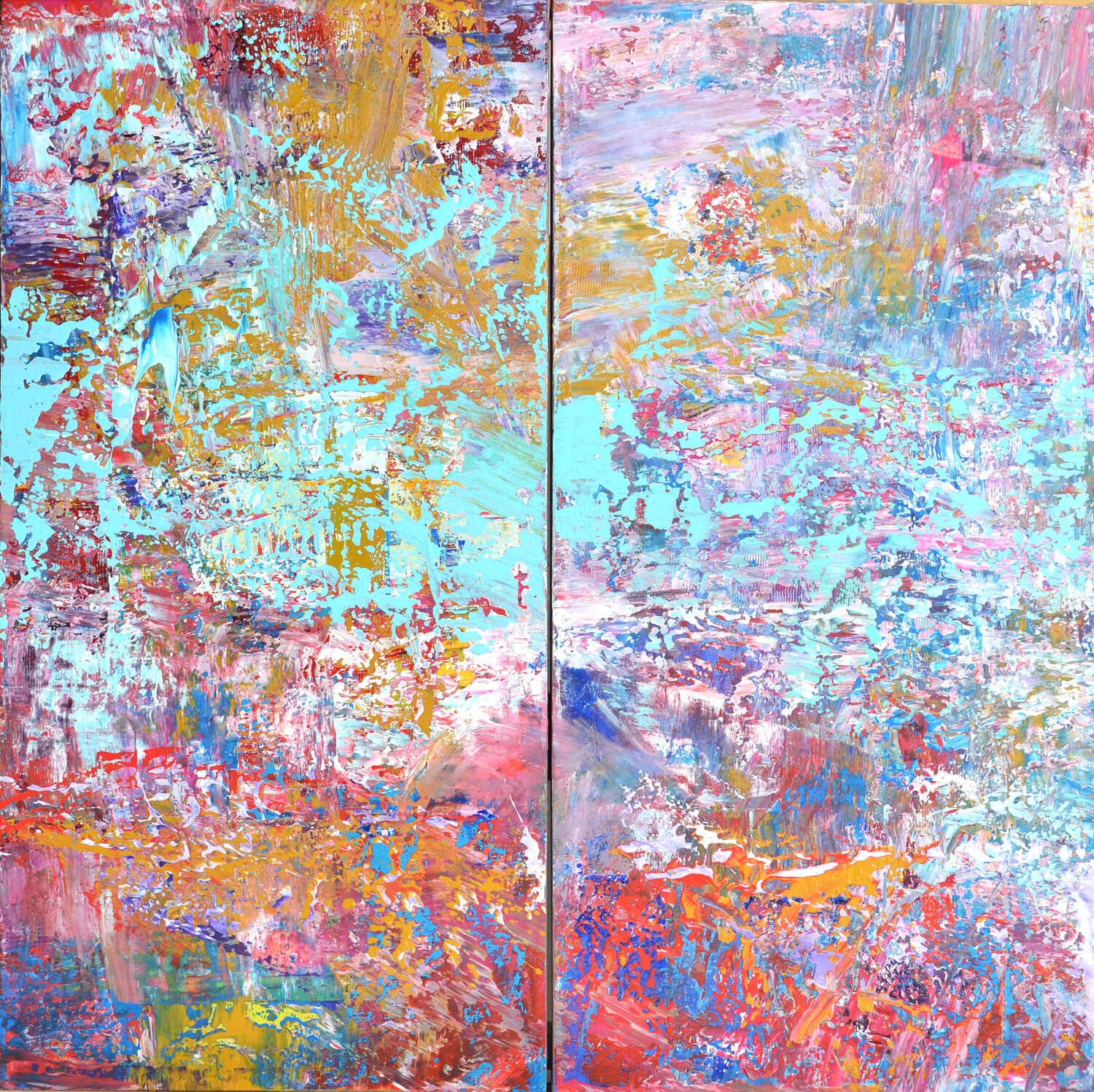 Spring Fragrances Diptych 2 Vania Bouwmeester Pentcheva Original painting for sale