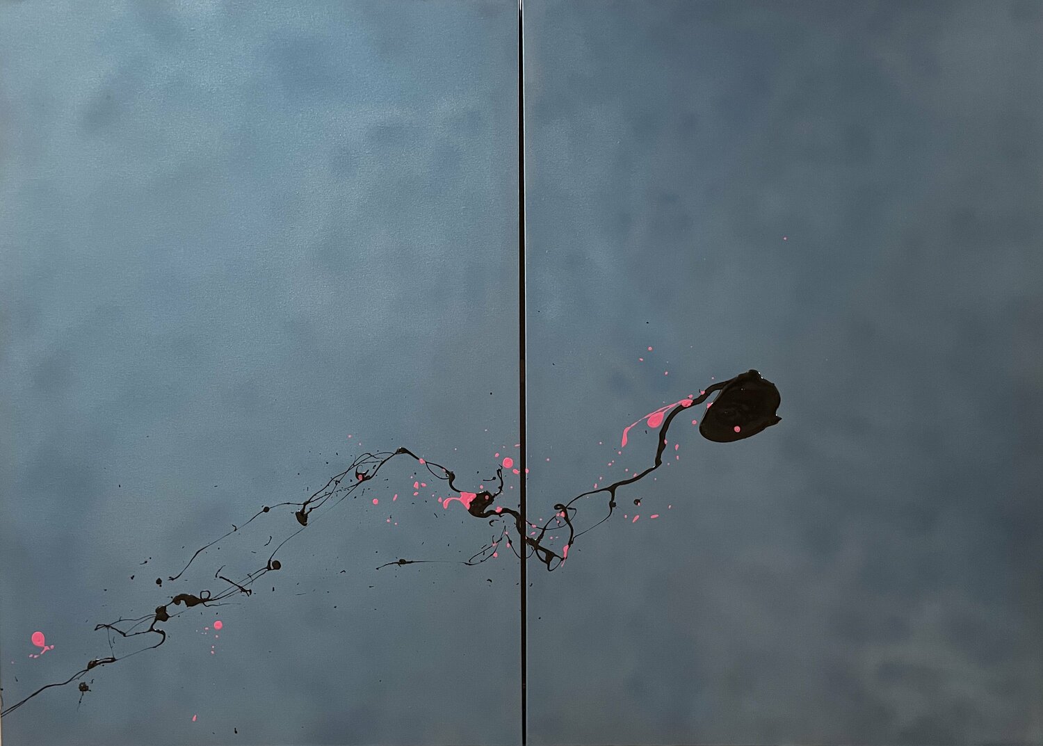 CLOUD SKY DITTICO Alessio Luzzi Original painting for sale