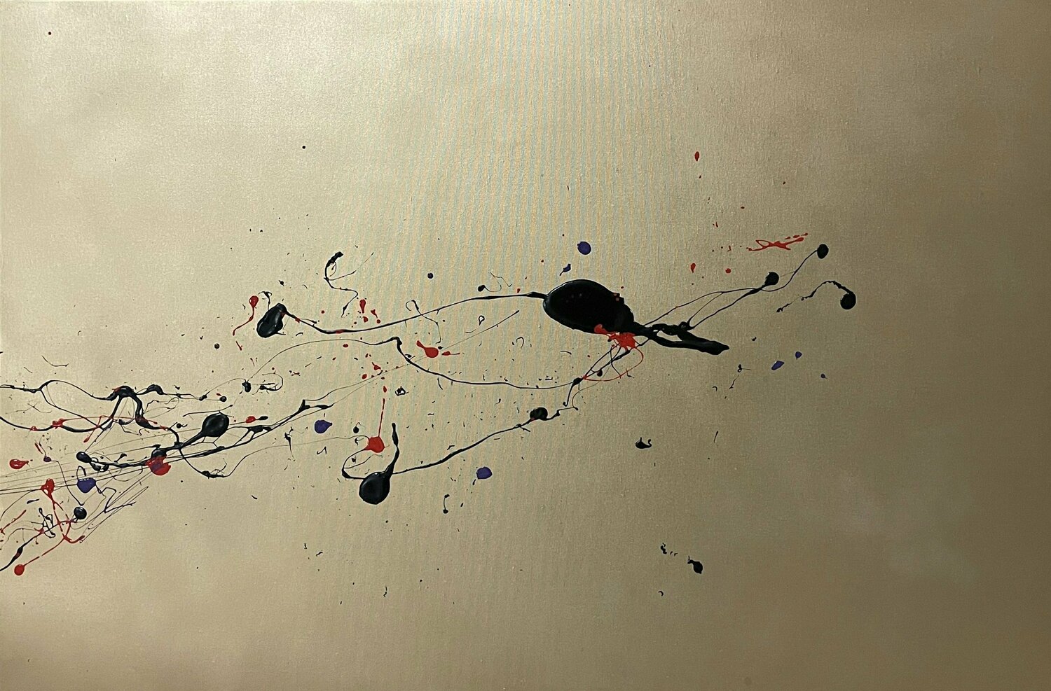 EQULIBRIUM OF GOLDEN Alessio Luzzi Original painting for sale