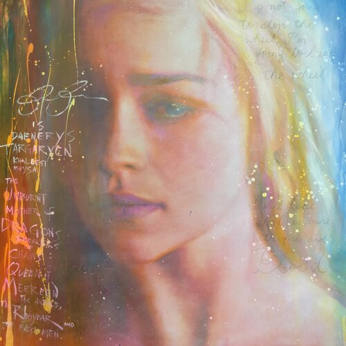 Untited  ( Emilia Clarke as Khaleesi Daenerys Targaryen at Game of Thrones ) von Michael Andrew Law Cheuk Yui, Malerei kaufen auf Select