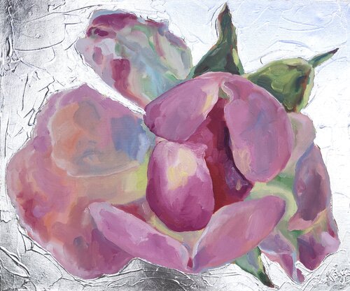 Sweetsoul of Rosebud (Silber) by Eva Konya, Painting for Sale on Select