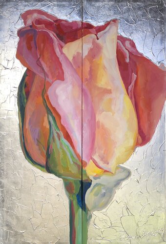 Good Vibes SILVER by Eva Konya, Painting for Sale on Select