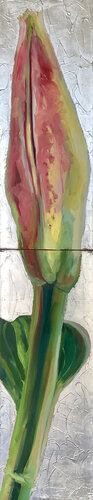Lily bud Magic Silver (Dipthy) by Eva Konya, Painting for Sale on Select