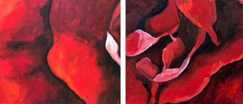 My Deepest Love For You (Dypthichon) by Eva Konya, Painting for Sale on Select