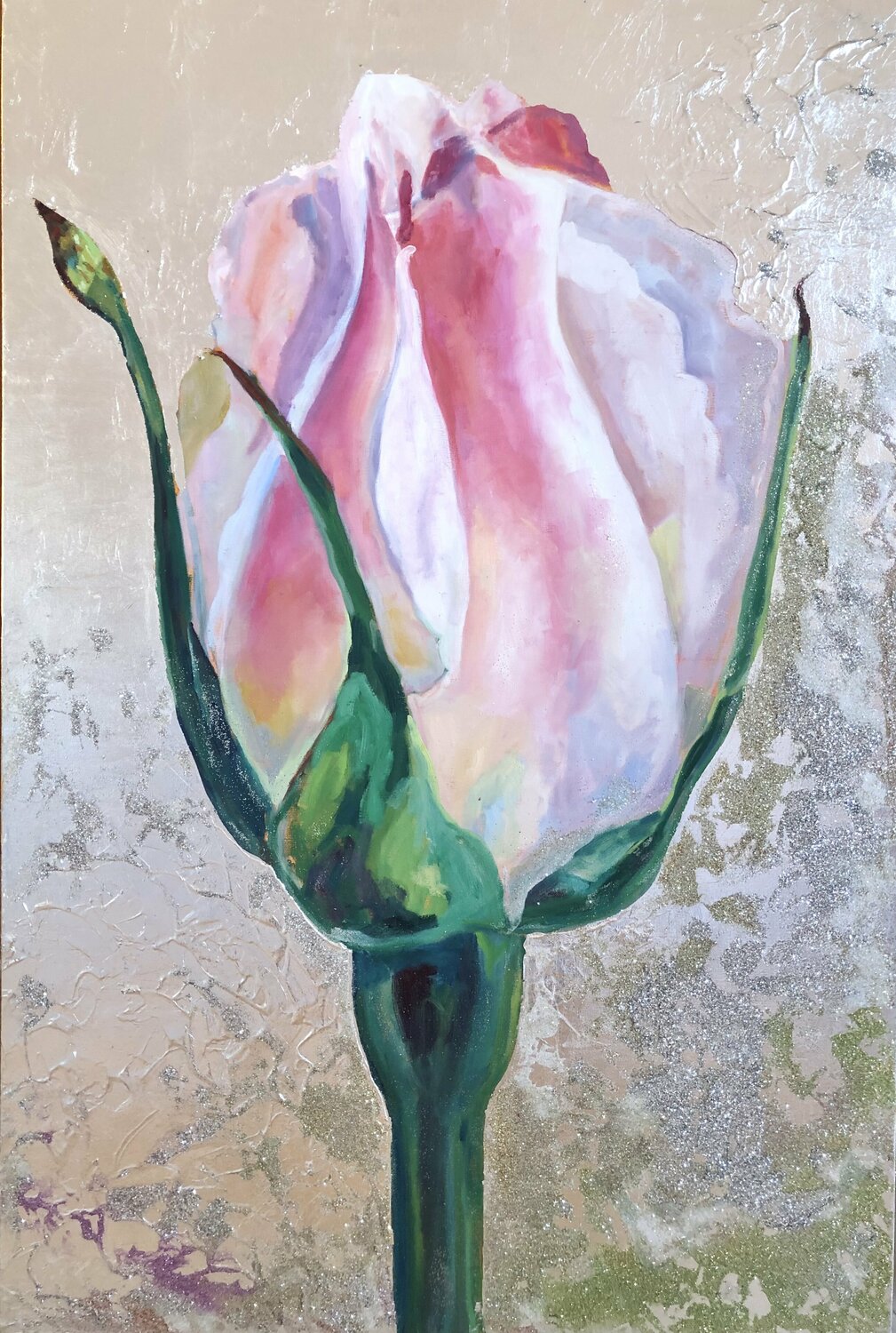 Pure Love - Trust in Your Self GLITTER Eva Konya Original painting for sale