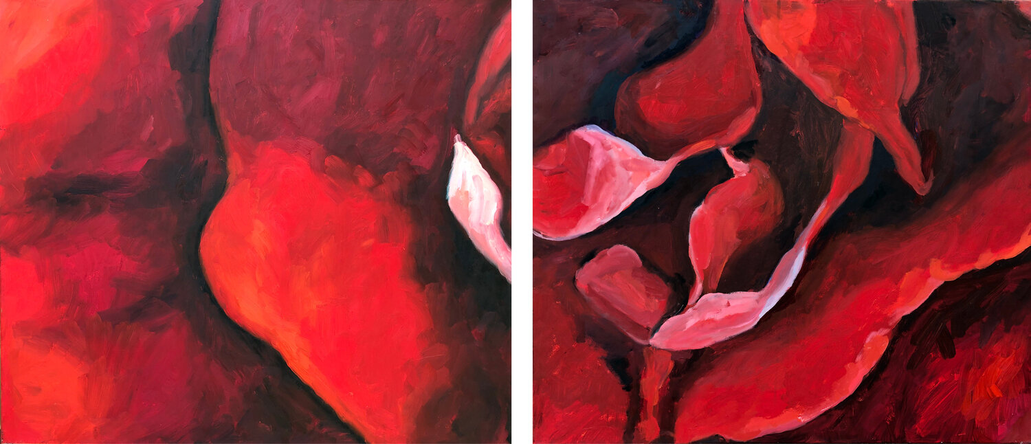 My Deepest Love For You (Dypthichon) Eva Konya Original painting for sale