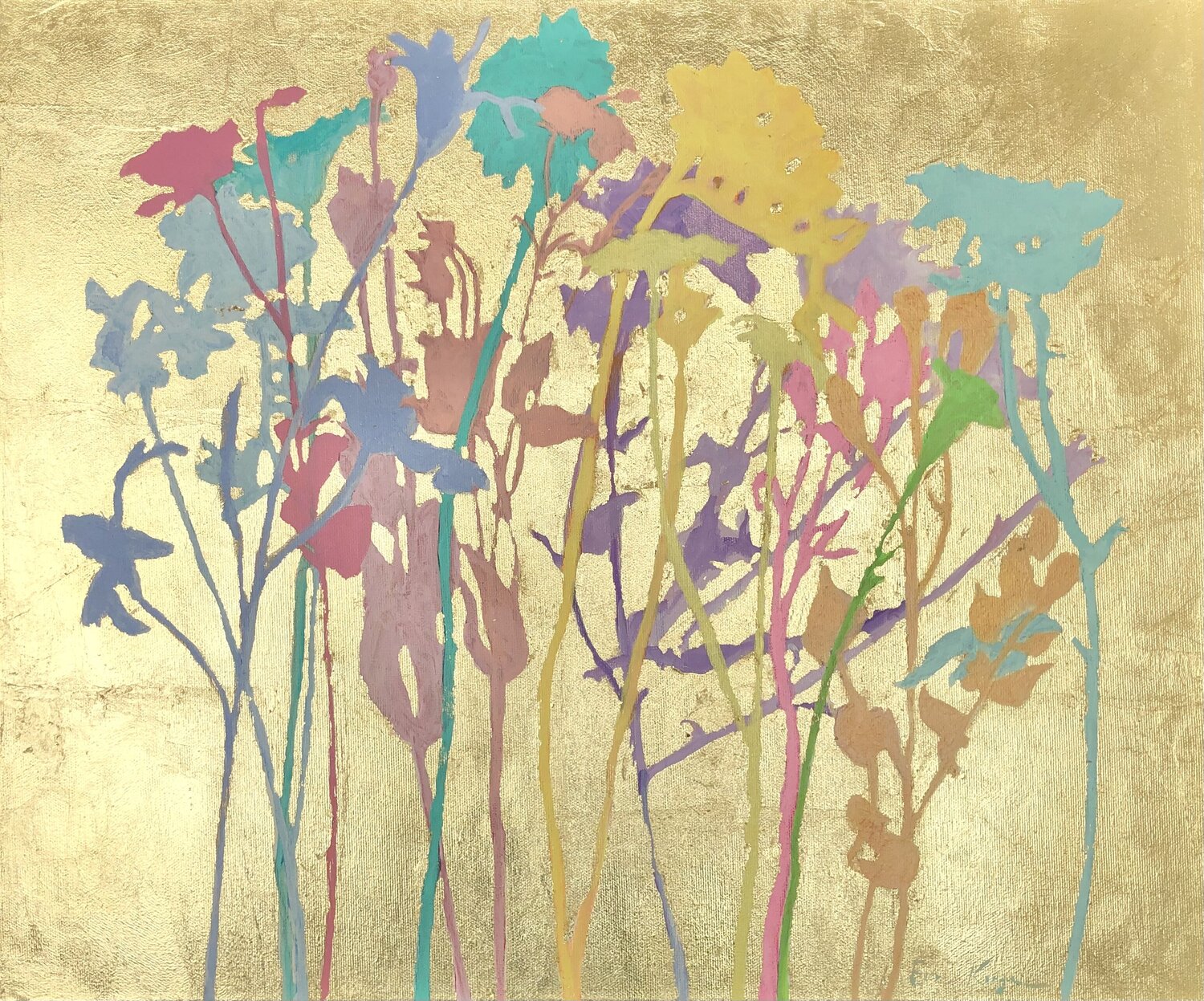 Iconic Flowers Eva Konya Original painting for sale