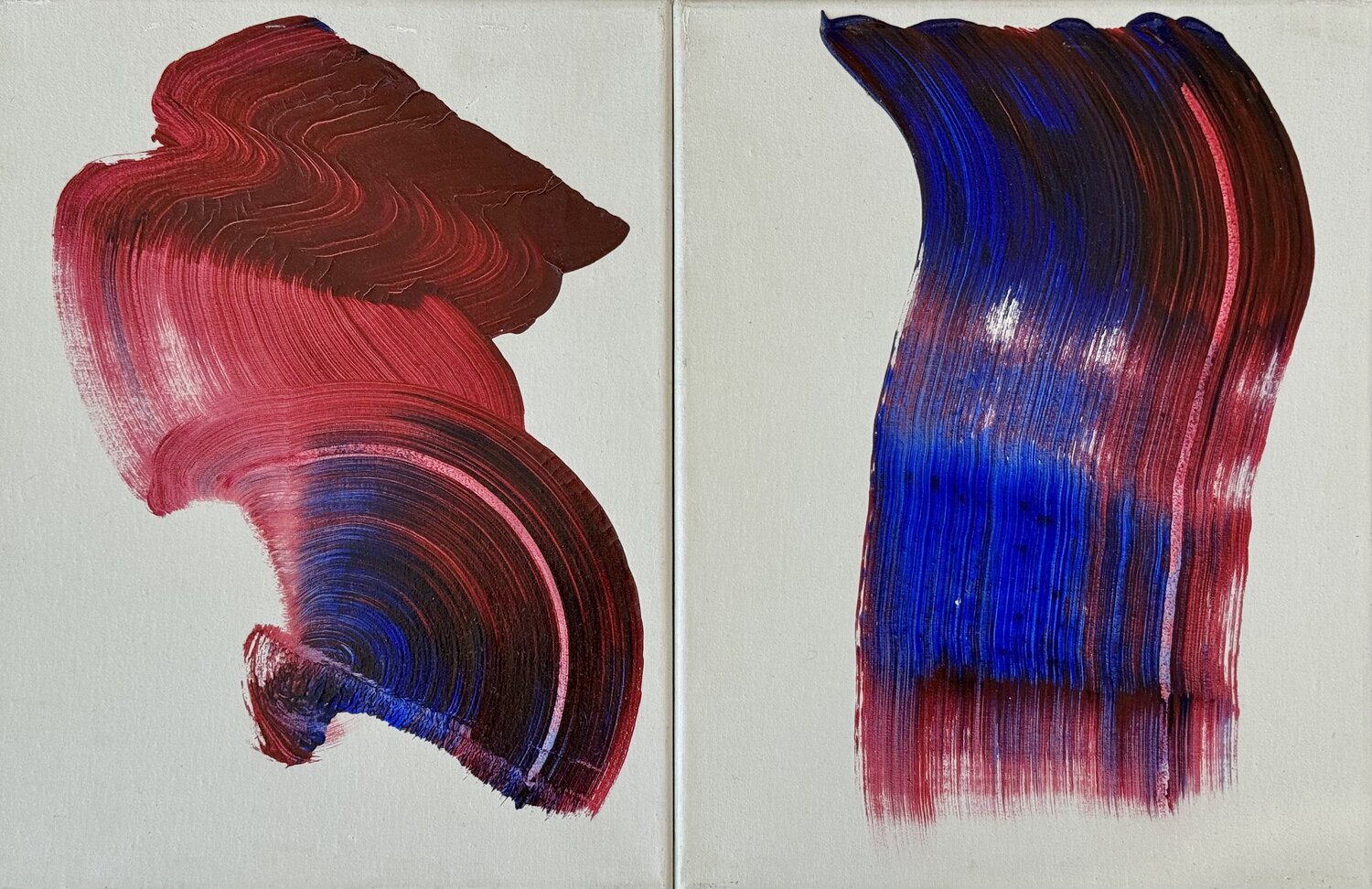 Zen Dance I. II. - Dypthicon Eva Konya Original painting for sale