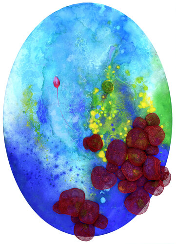 Ferite Sottomarine Germogliano by Milena Nicosia, Painting for Sale on Select