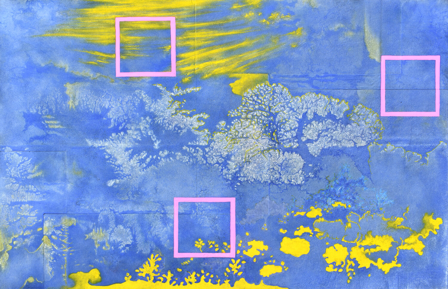 Landscape blue jeans Milena Nicosia Original painting for sale