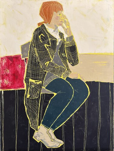 The lady with red hair by Tatiana Harizanova, Painting for Sale on Select