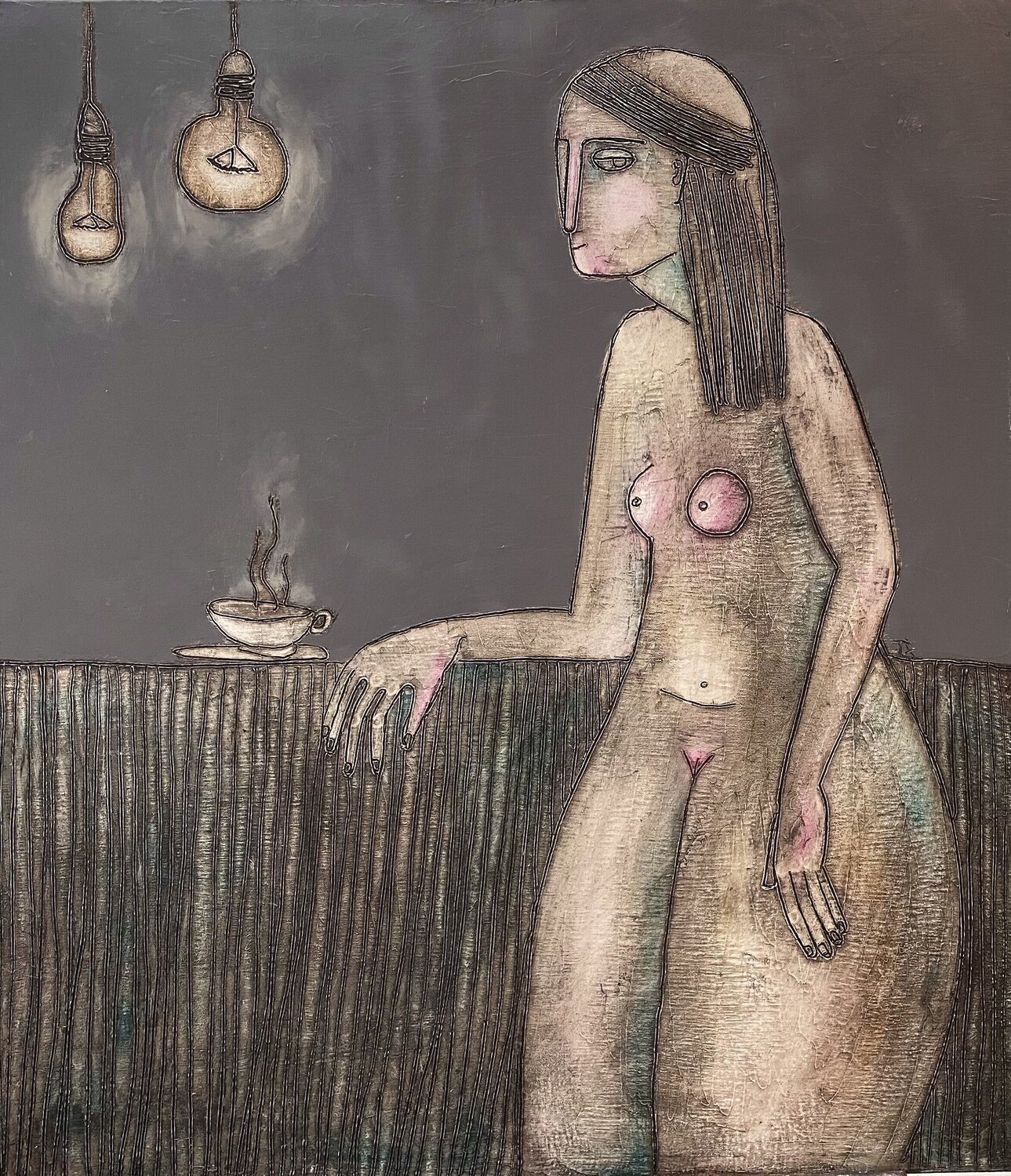 Coffee Tatiana Harizanova Original painting for sale
