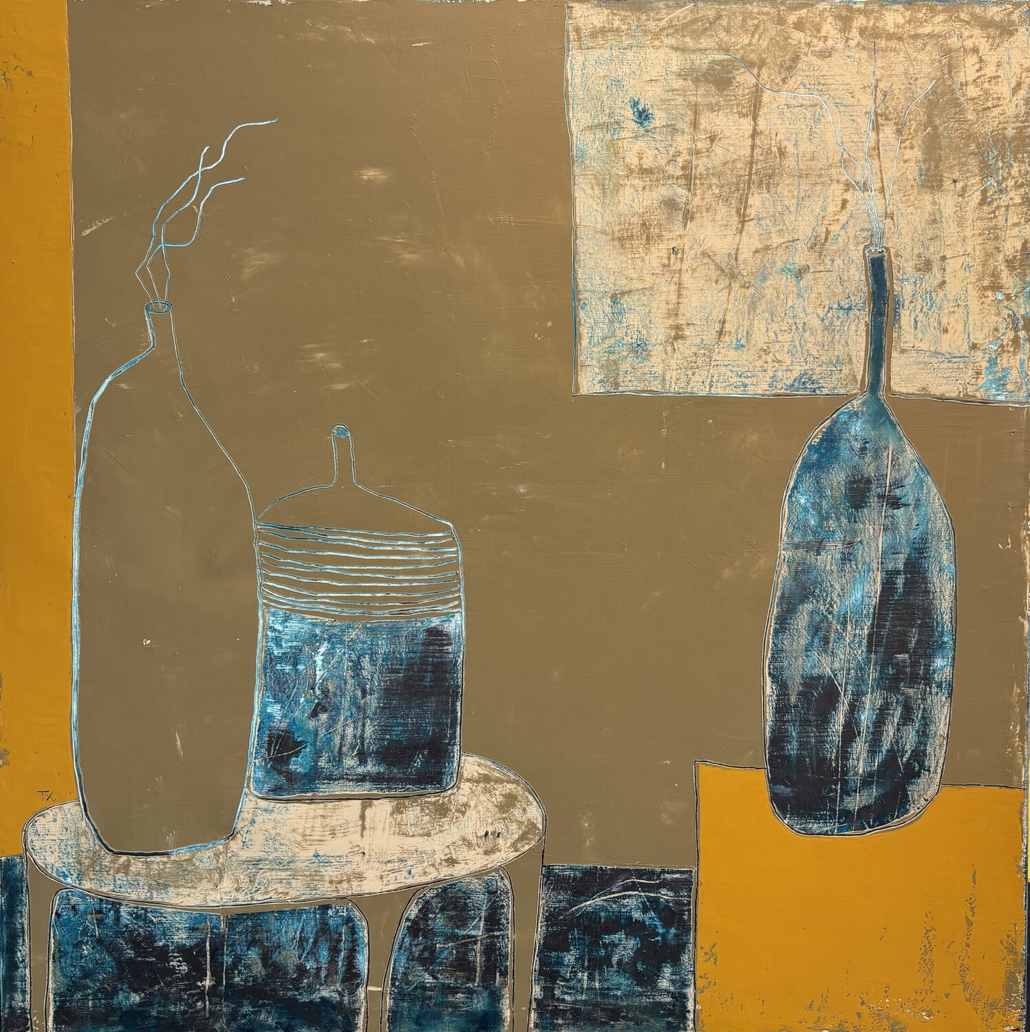 61 minutes of silence Tatiana Harizanova Original painting for sale