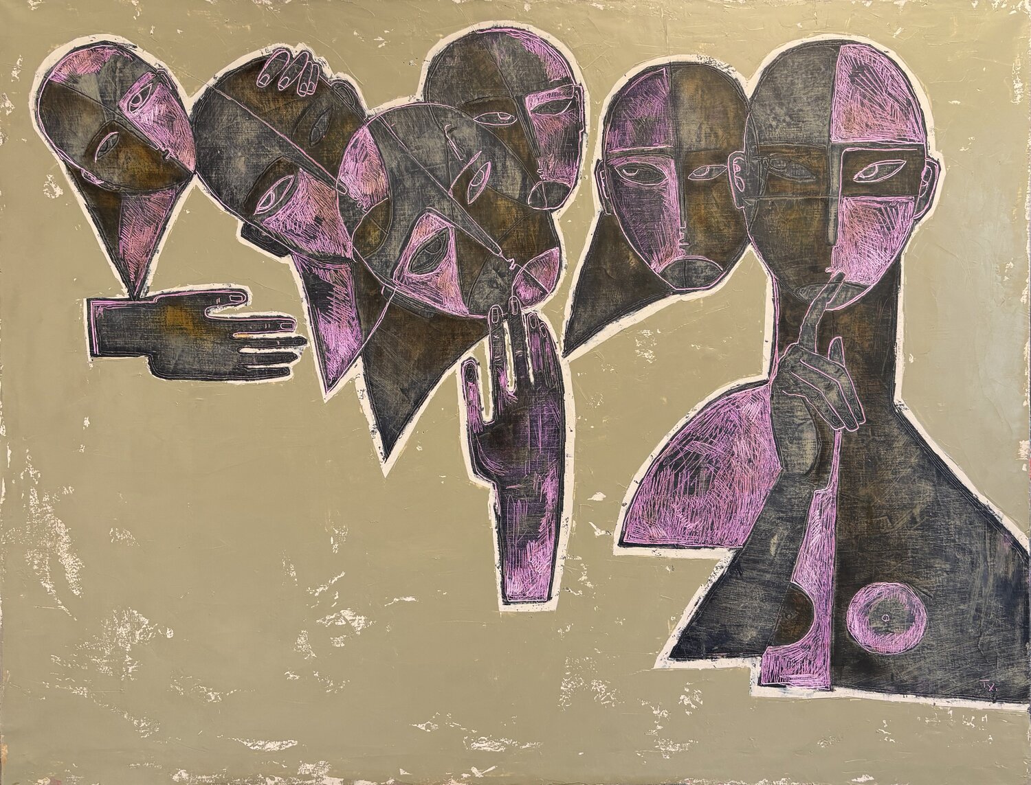 A lot of me Tatiana Harizanova Original painting for sale