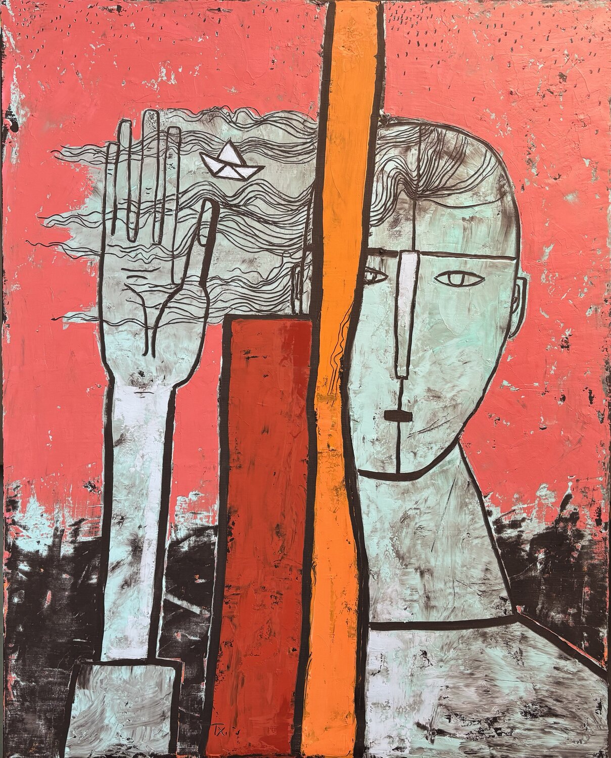 Sea in the hair Tatiana Harizanova Original painting for sale