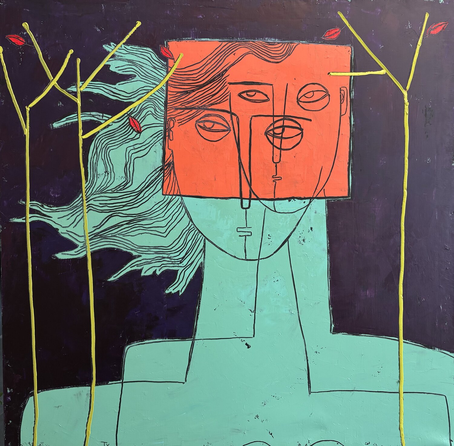 Wind in the hair Tatiana Harizanova Originalgemälde zu verkaufen