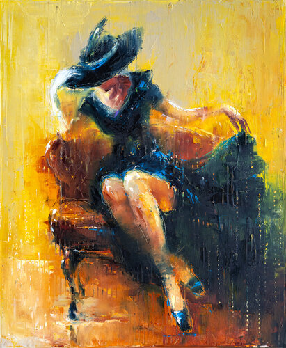 Elegant Noir von Anna Ravliuc, Malerei kaufen auf Select