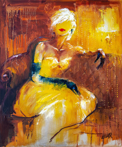 The Lady in the golden light von Anna Ravliuc, Malerei kaufen auf Select