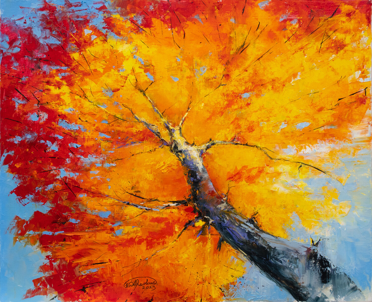 Autumn Splendour Anna Ravliuc Original painting for sale