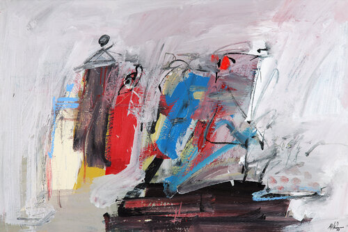 Tre Case by Francesco D'Adamo, Painting for Sale on Select