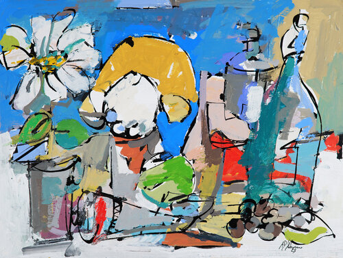 Routine n. 1 by Francesco D'Adamo, Painting for Sale on Select