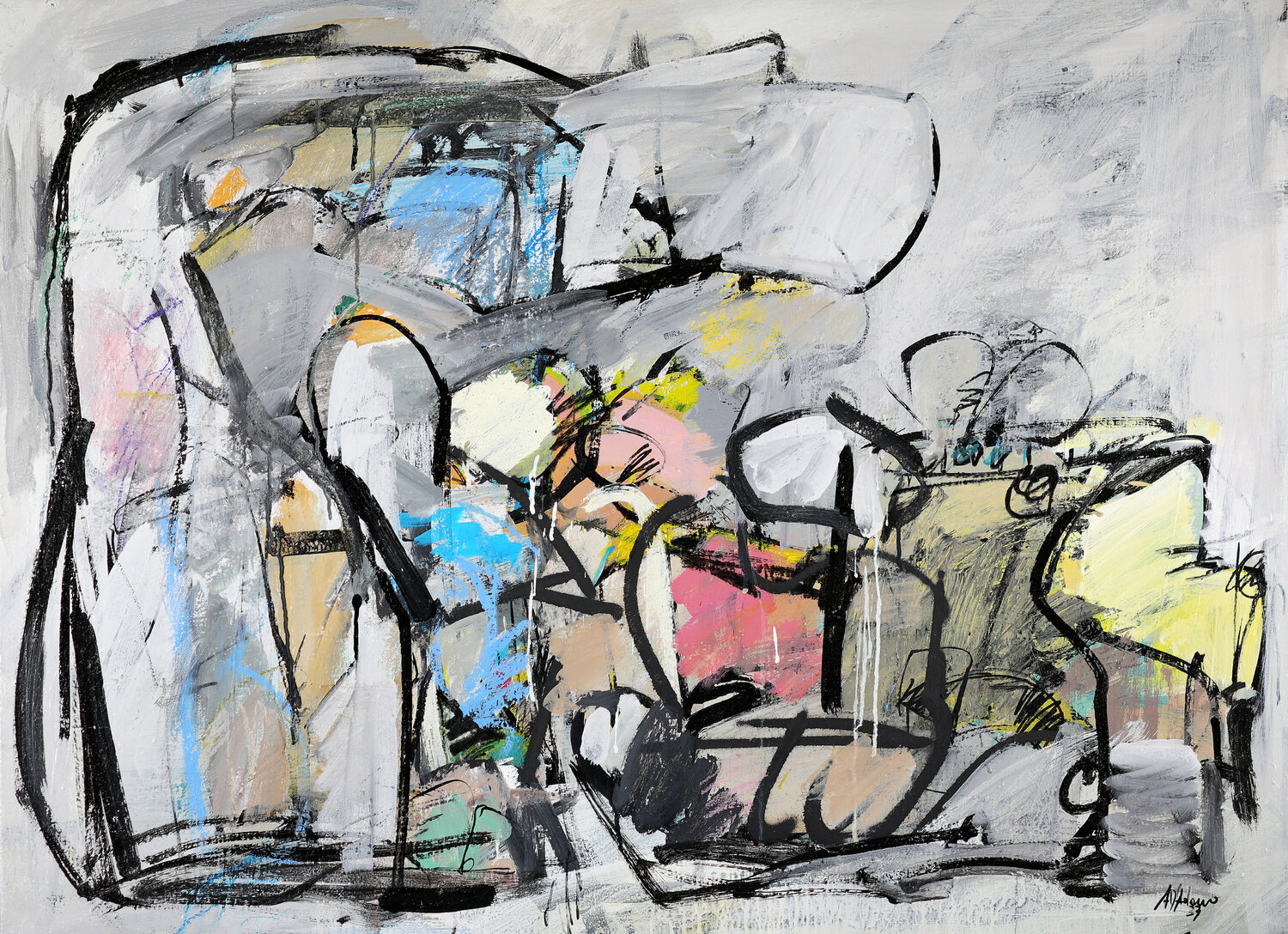 Dice Players Francesco D'Adamo Original painting for sale