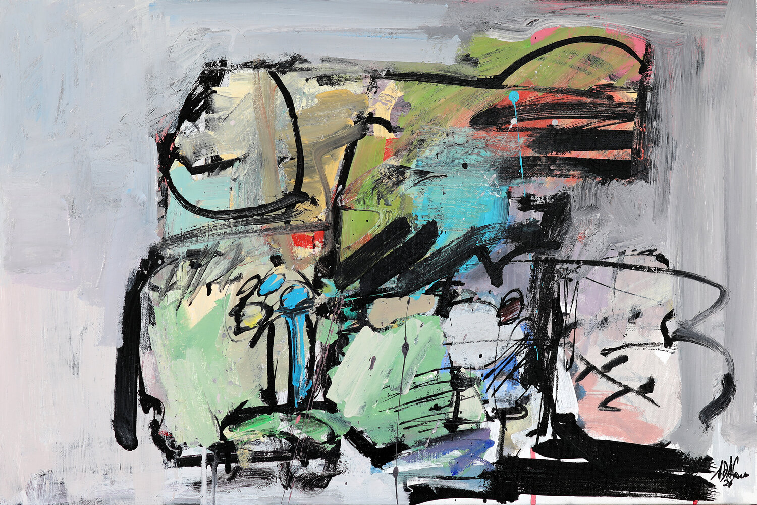 Treno Perso Francesco D'Adamo Original painting for sale