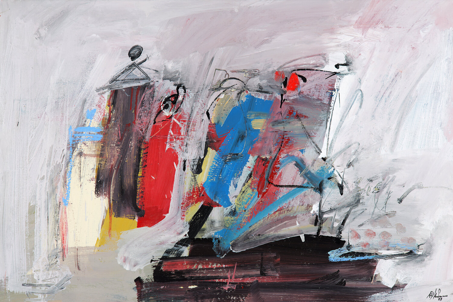 Tre Case Francesco D'Adamo Original painting for sale