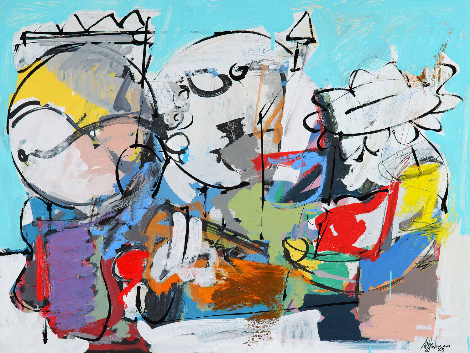 Routine n. 2 Francesco D'Adamo Original painting for sale