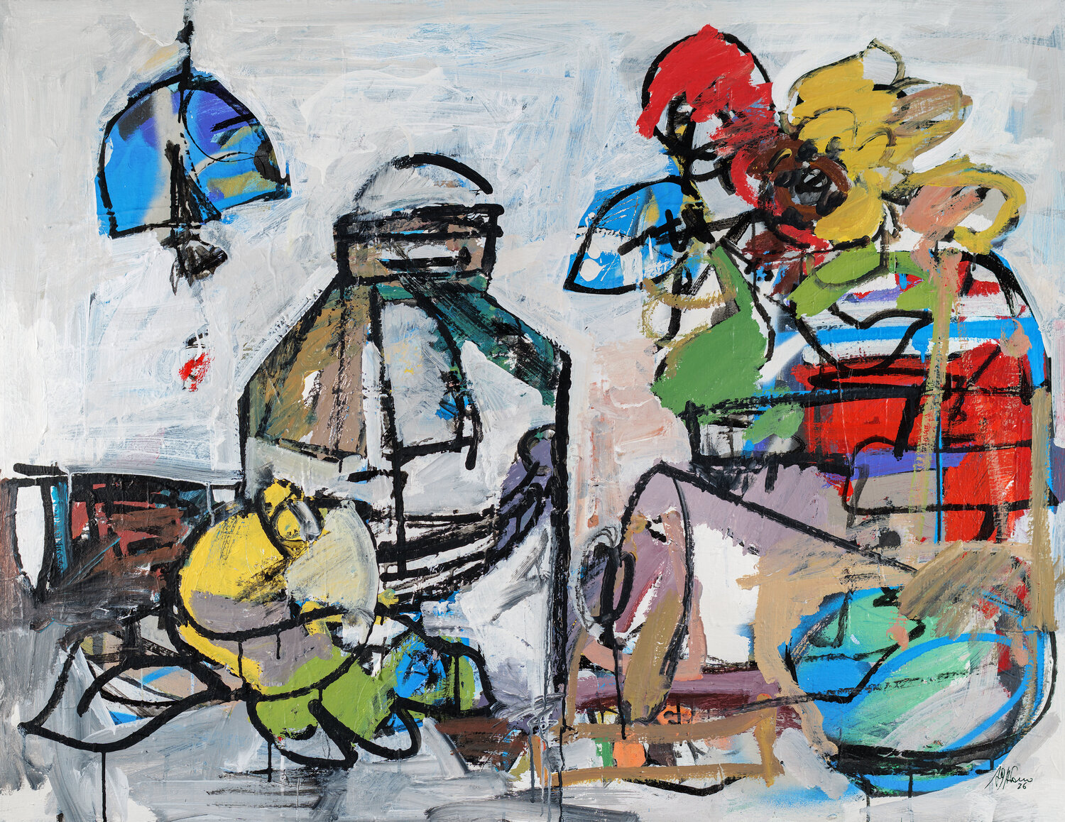 Il Mattiniero Francesco D'Adamo Original painting for sale