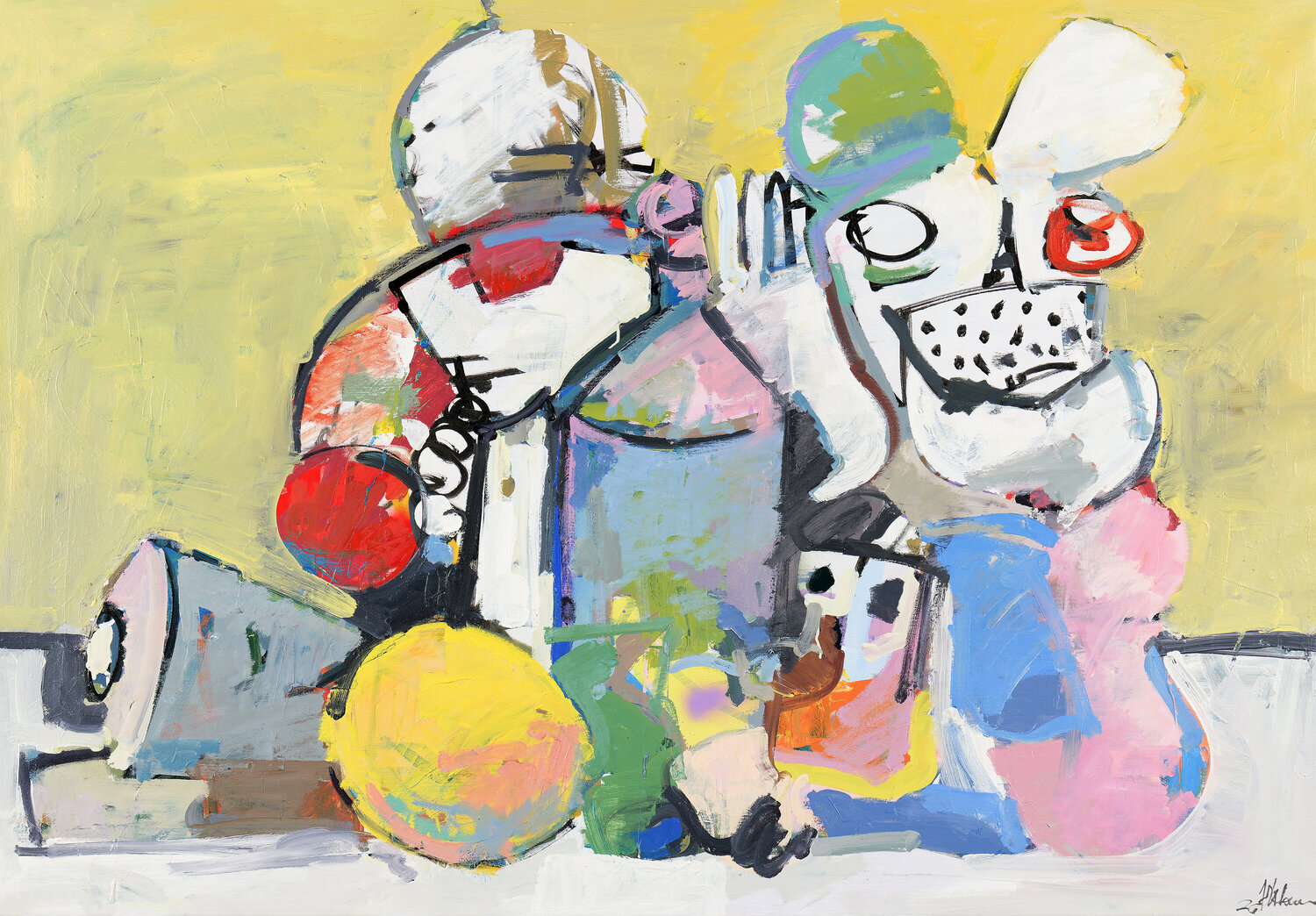 Still Life with Maneki Neko Francesco D'Adamo Originalgemälde zu verkaufen