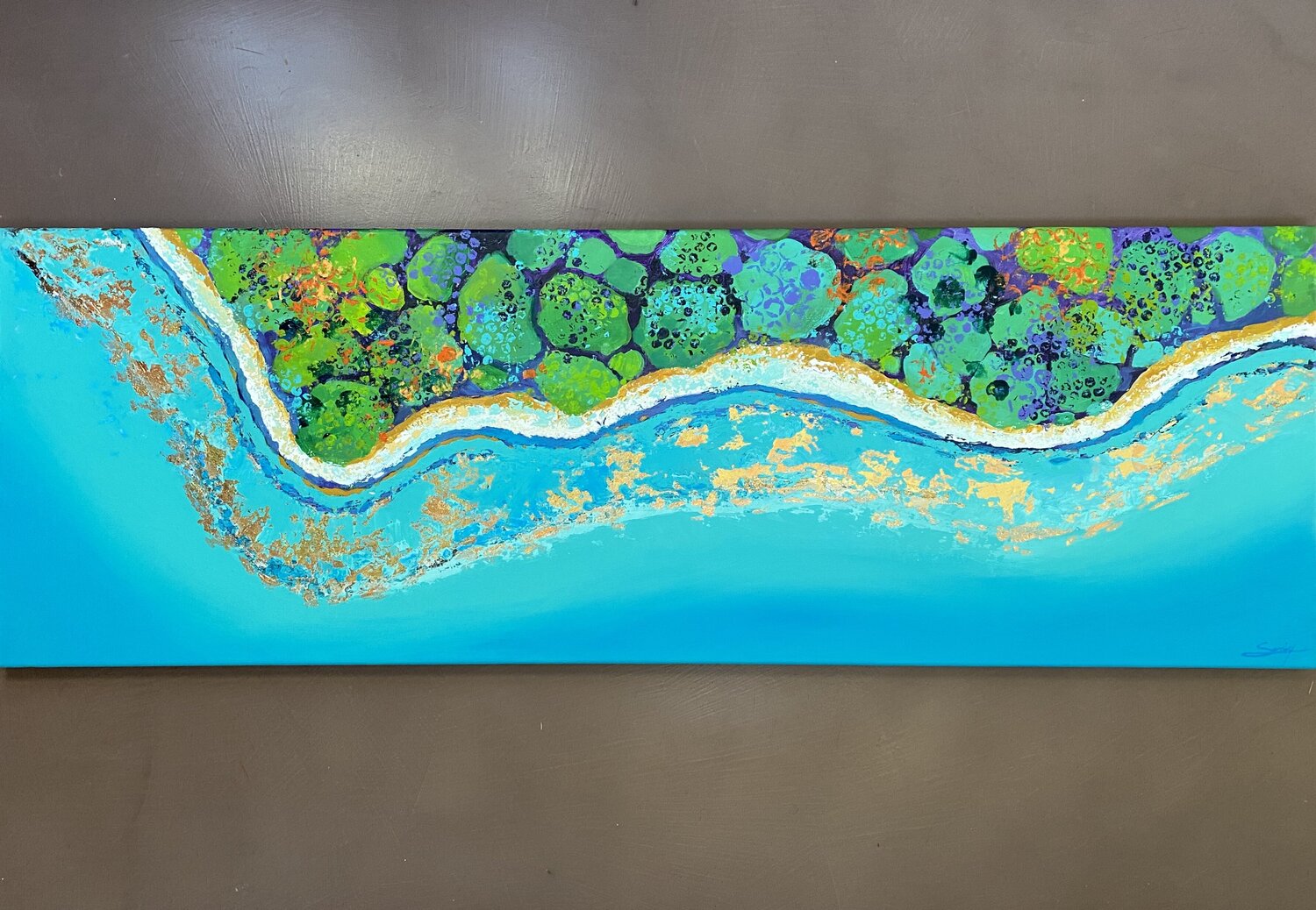 Éclats sur la côte Sonia Di Maccio Original painting for sale