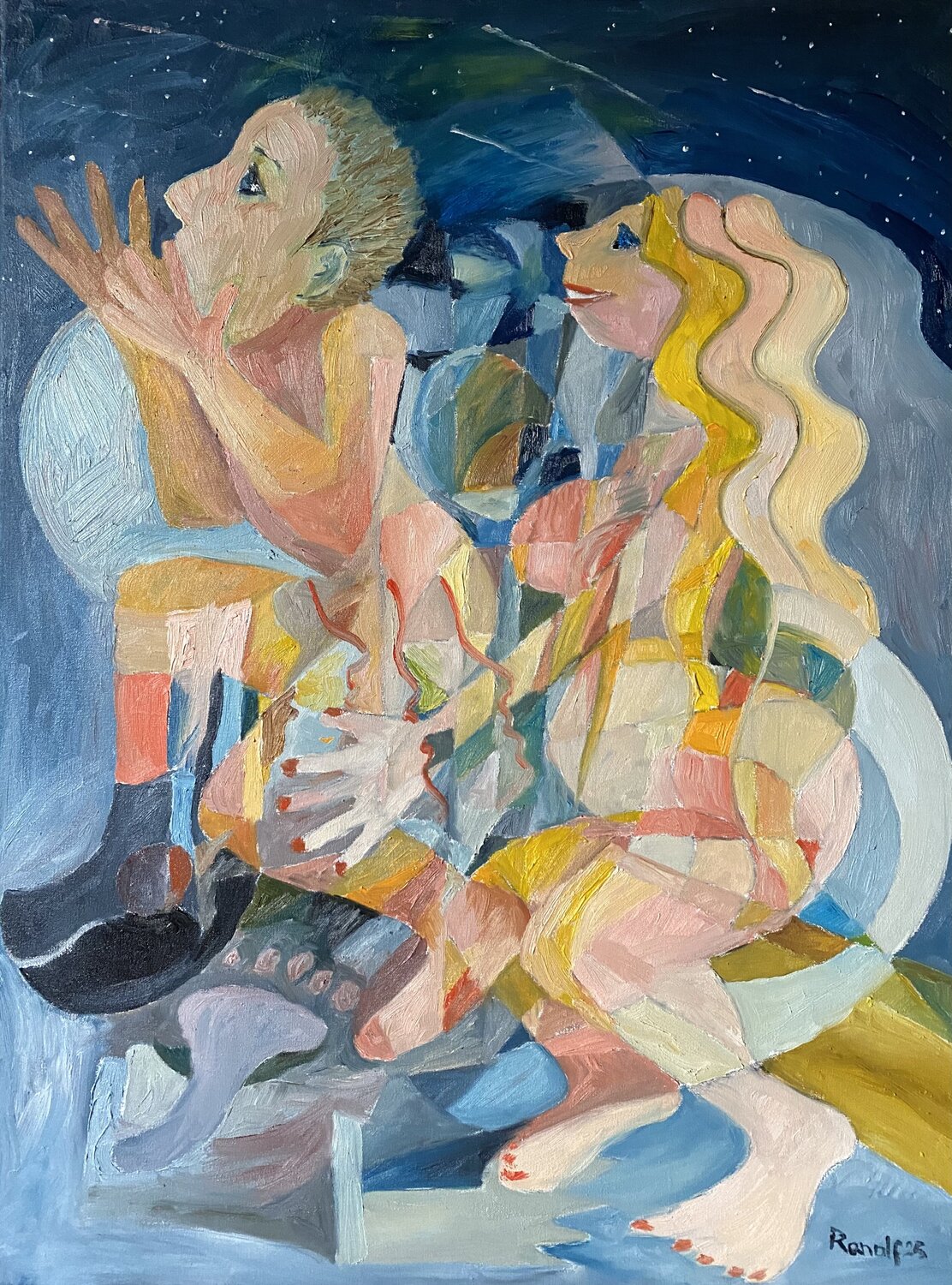 Sternschnuppen Ranulf Streuff Original painting for sale