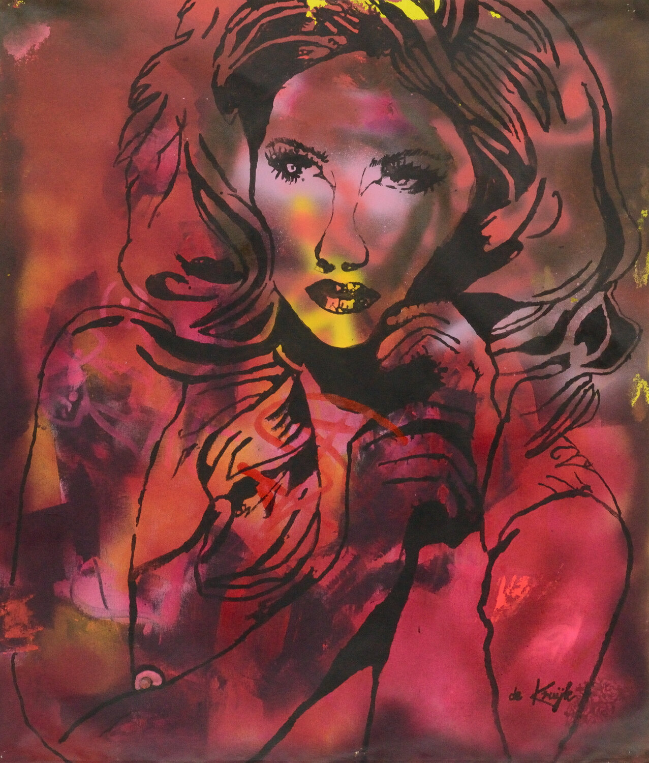 Red Velvet Monique de Kruijk Original painting for sale