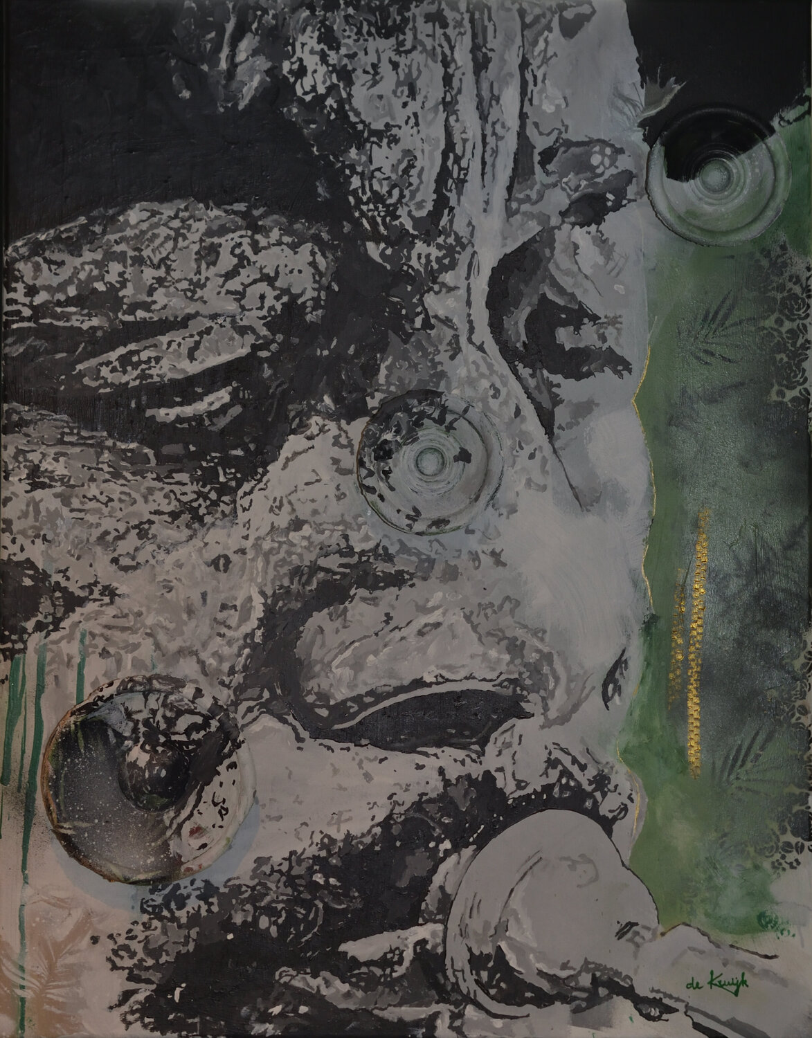 Jungle blues Monique de Kruijk Original painting for sale