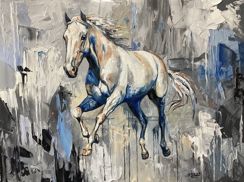 The Young Runner by Eva Bazhenova, Painting for Sale on Select