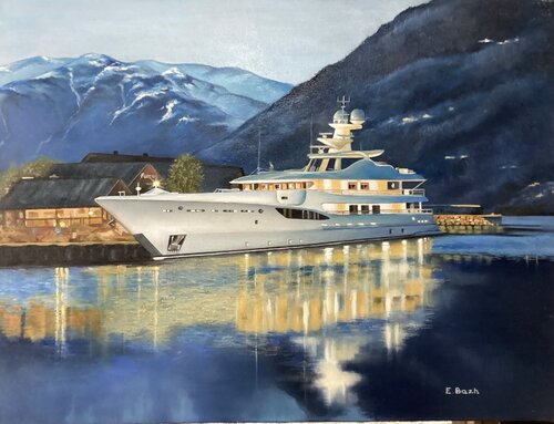 Luxury at Anchor by Eva Bazhenova, Painting for Sale on Select