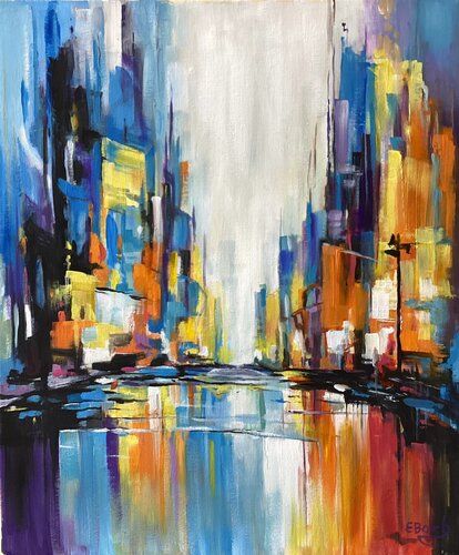 Dreams of the City by Eva Bazhenova, Painting for Sale on Select