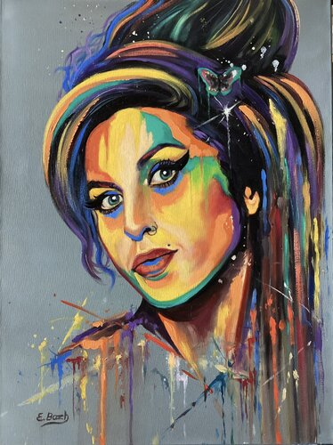 Timeless Soul: A Tribute to Amy Winehouse by Eva Bazhenova, Painting for Sale on Select