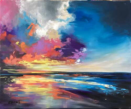 Whispers of the Infinite Tide by Eva Bazhenova, Painting for Sale on Select