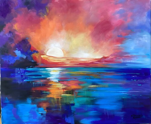 Hues of Sunset by Eva Bazhenova, Painting for Sale on Select