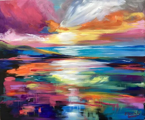 Magical Sunset by Eva Bazhenova, Painting for Sale on Select