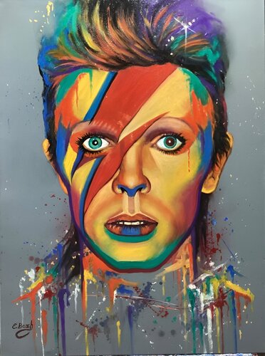 David Bowie: Aladdin Sane by Eva Bazhenova, Painting for Sale on Select