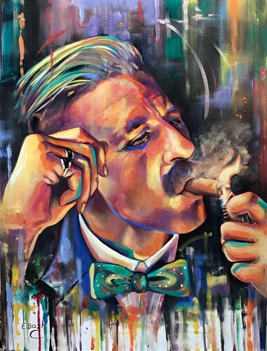 Peaky Blinders: Arthur Shelby by Eva Bazhenova, Painting for Sale on Select