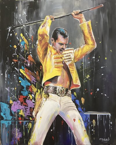 Freddie Mercury by Eva Bazhenova, Painting for Sale on Select