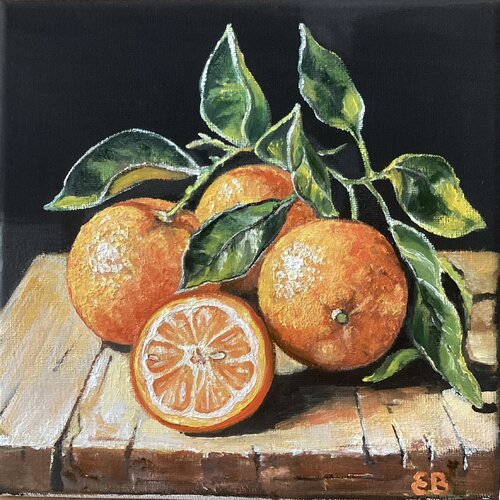 Oranges by Eva Bazhenova, Painting for Sale on Select