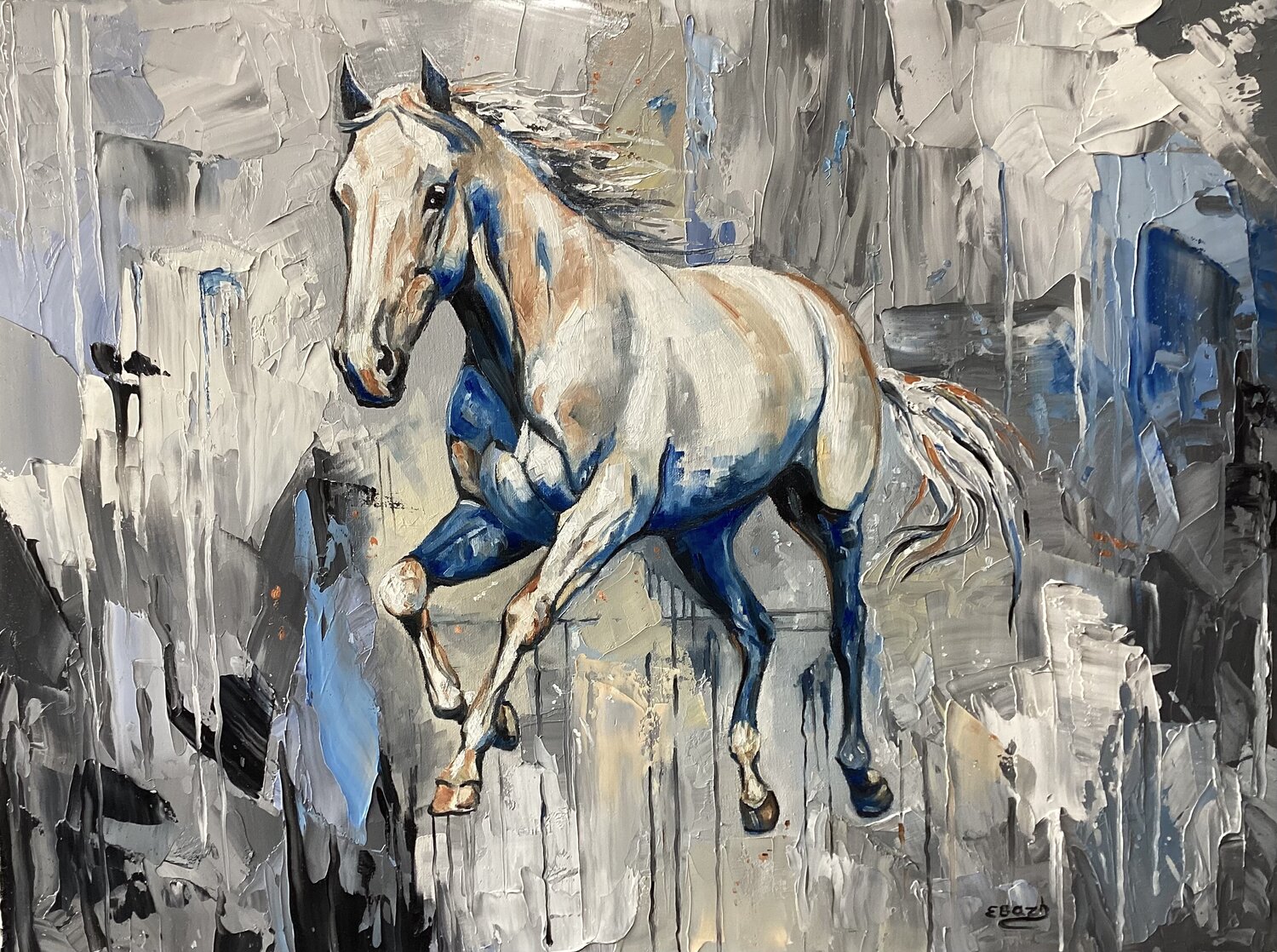 The Young Runner Eva Bazhenova Original painting for sale
