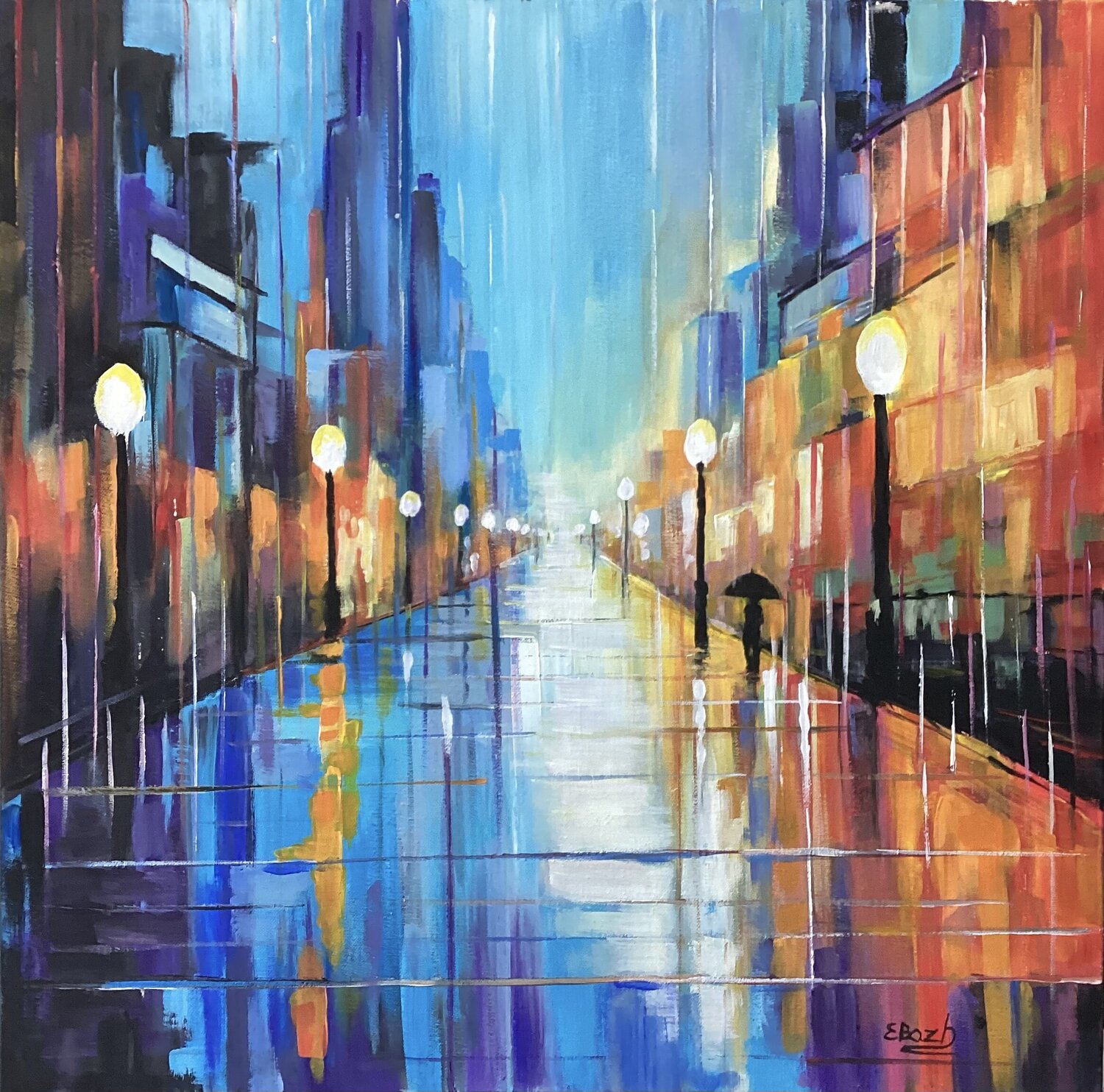 Echoes of the Avenue Eva Bazhenova Original painting for sale